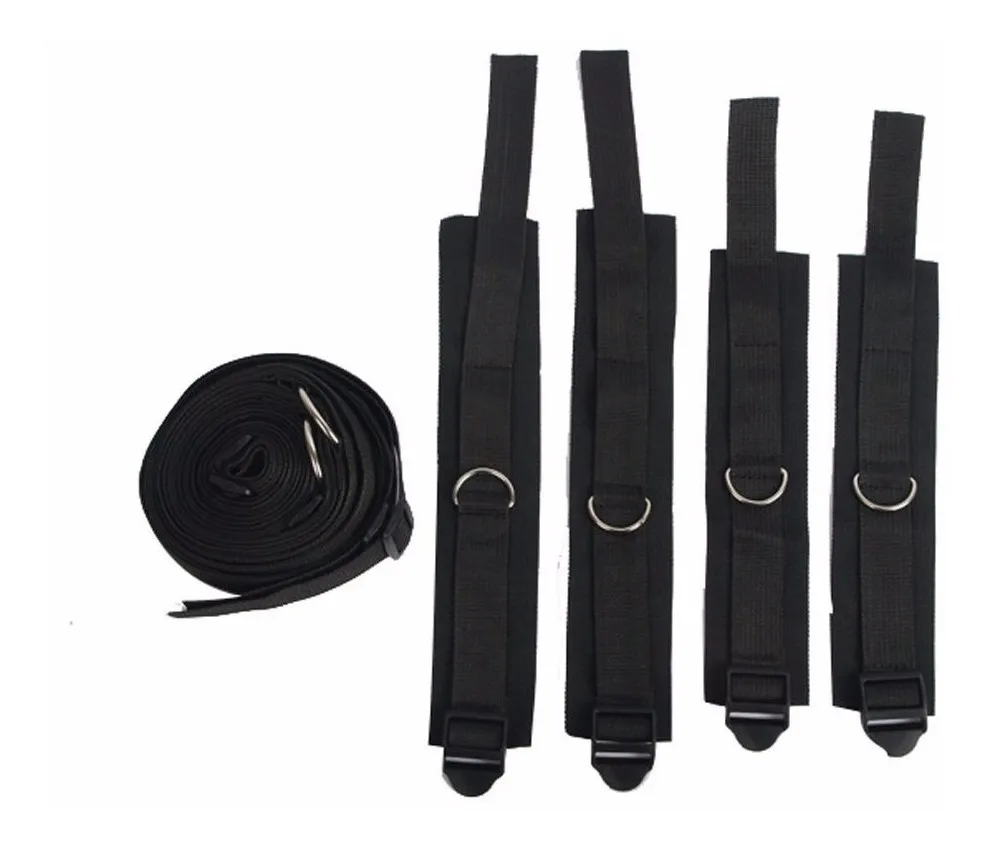 KIT DE BONDAGE - AMARRAR NA CAMA COM VENDA PARA OLHOS