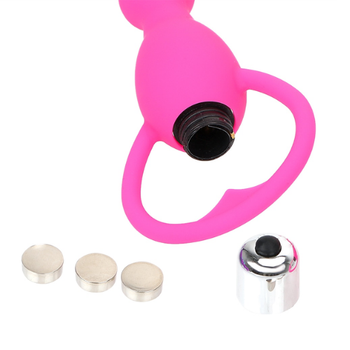 PLUG ANAL BEADS ESCALONADO COM  VIBRAÇÃO 